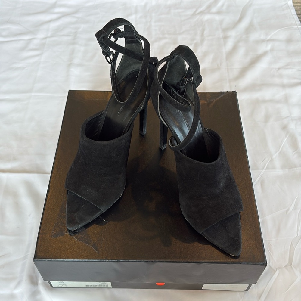 Alexander Wang black suede heels